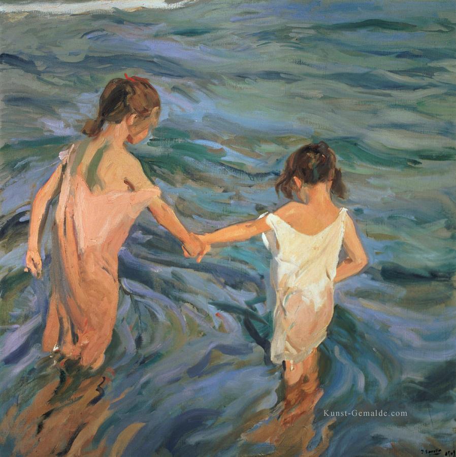 Kinder im Meer Joaquín Sorolla y Bastida Impressionismus Ölgemälde